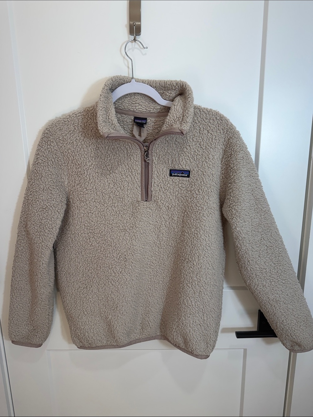 Patagonia Womens Beige Fleece 1/4 Zip Pullover